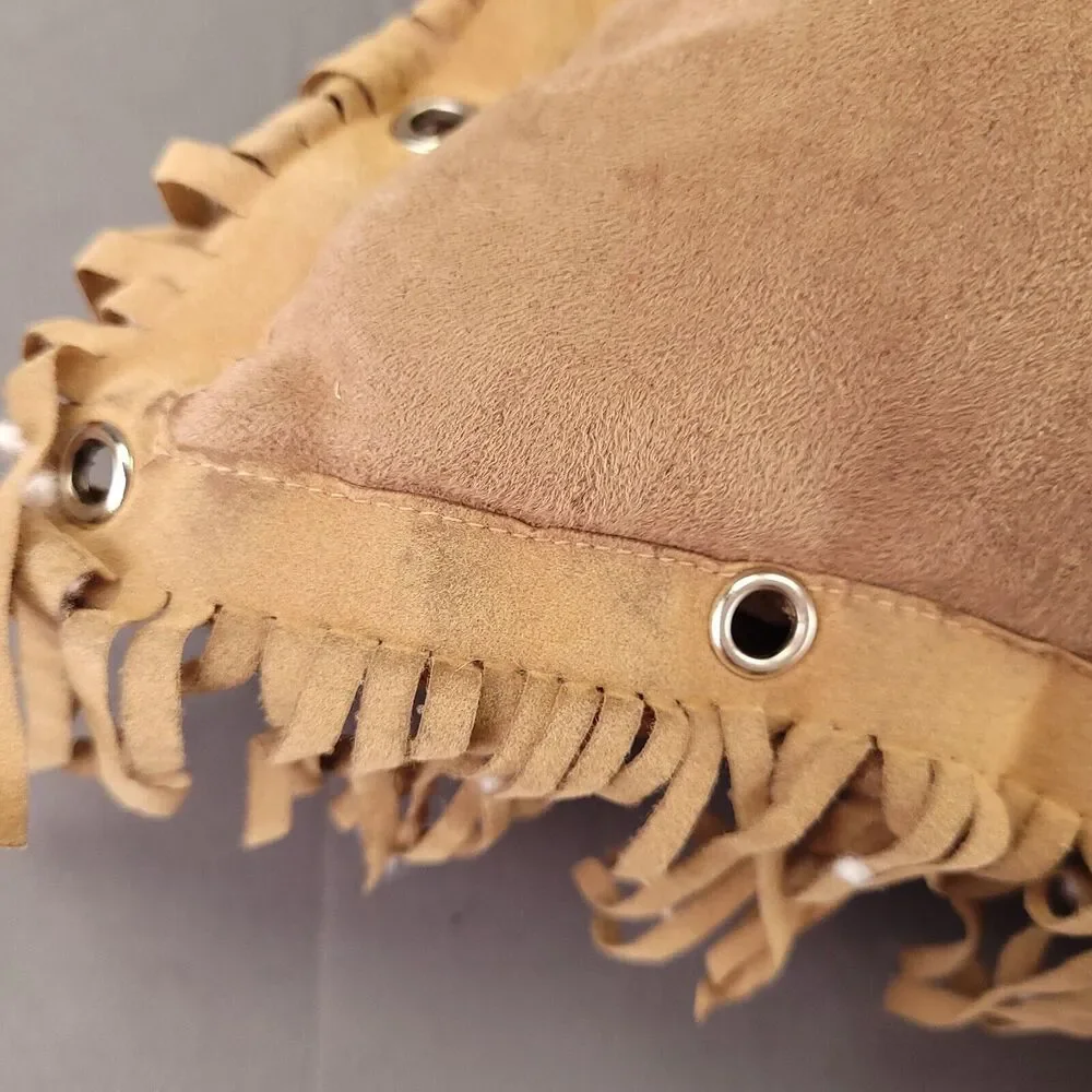 Faux Suede Throw Pillow Western Pillow 17